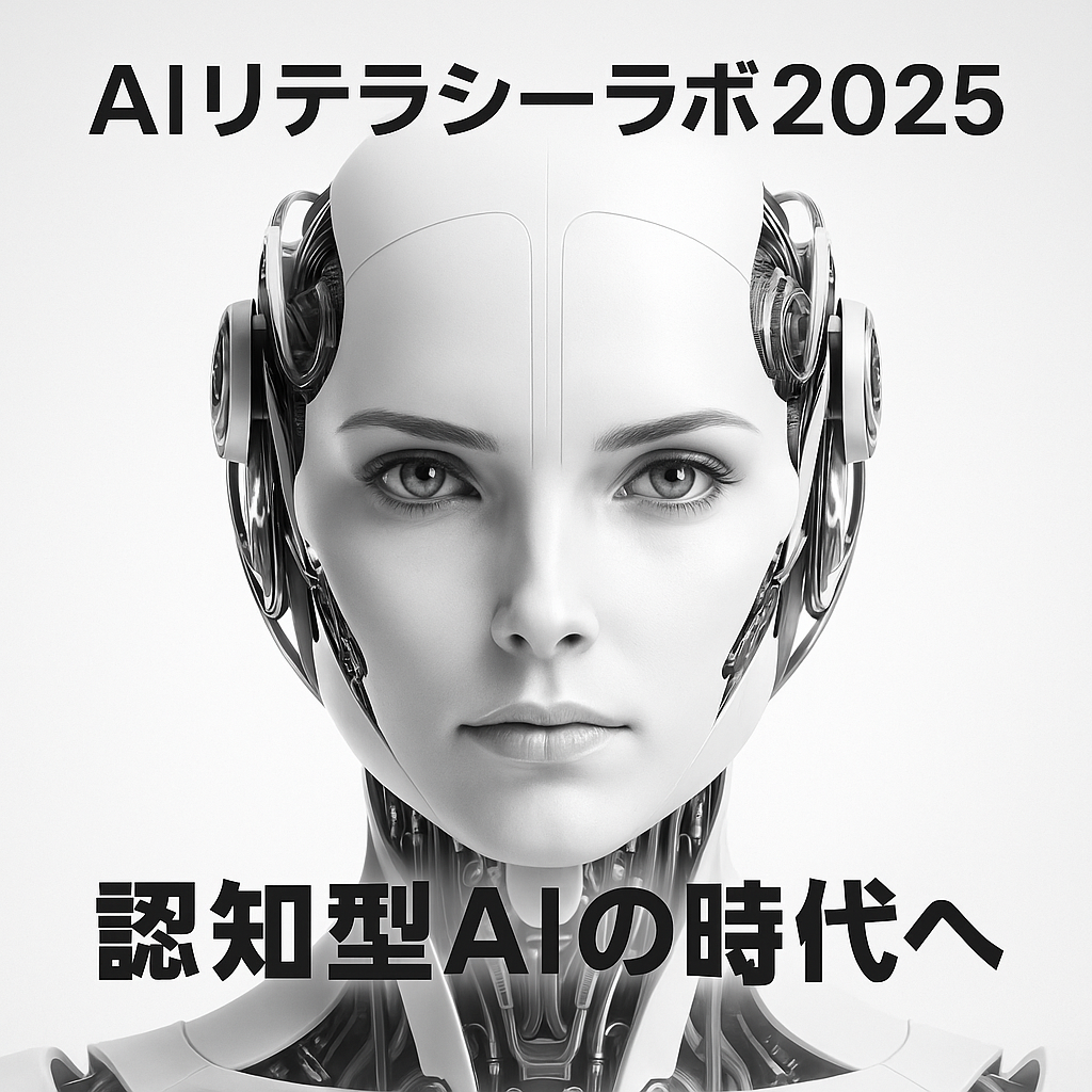 AIリテラシーラボ2025のメインビジュアル：認知型AIの時代へ